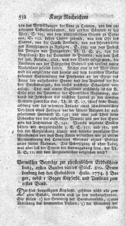 Vermischte Beyträge zur physikalischen Erdbeschreibung. St.2.3.