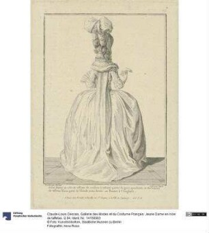 Gallerie des Modes et du Costume Français: Jeune Dame en robe de taffetas. Q.94