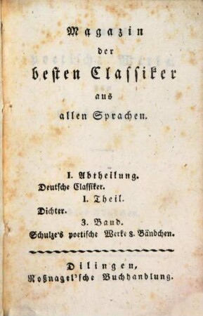 Sämmtliche poetische Werke, 8
