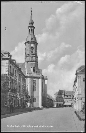 Großenhain. Kirchplatz mit Marienkirche