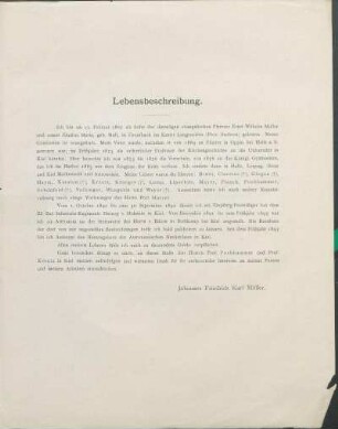 Lebensbeschreibung.