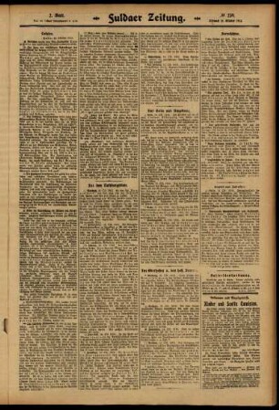 Zweite Ausgabe vom Mittwoch, den 15. Oktober 1913.