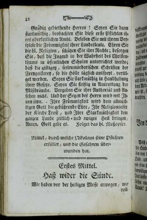 Erstes Mittel. Haß wieder die Sünde.
