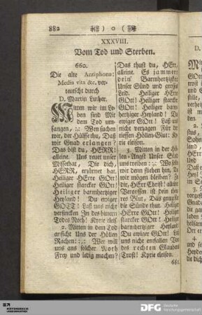 XXXVIII. Vom Tod und Sterben.