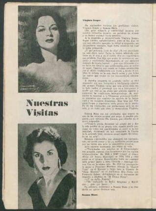 Nuestras Visitas : [Virginia Luque y Susana Mara]