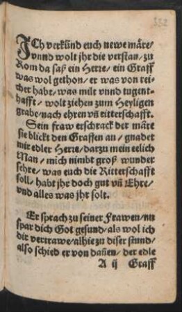 JCh verkünd euch newe märe/ || vnnd wolt jhr die verstan/