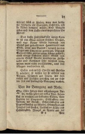 Von der Bewegung und Ruhe.