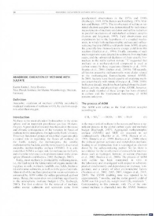 Anaerobic oxidation of methane with sulfate