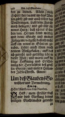 Um deß Glaubens Gewißheit und Vermehrung
