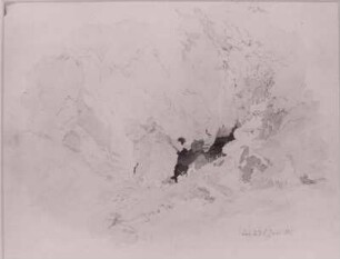 Studie zur Felsenschlucht (Marmorbruch von Rübeland)