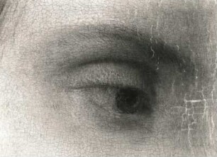 Vecellio, Tiziano (Tizian): Der Zinsgroschen. Ausschnitt: Rechtes Auge Christi. Öl. Dresden: Gemäldegalerie Alte Meister 169