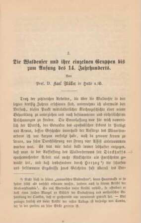 665-732 Die Waldenser und ihre einzelnen Gruppen bis zum Anfang des 14. Jahrhunderts