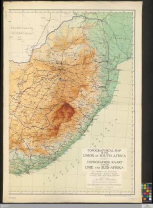 Topographical map of the Union of South Africa