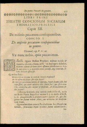 Caput XII. De miseriis peccatum consequentibus.
