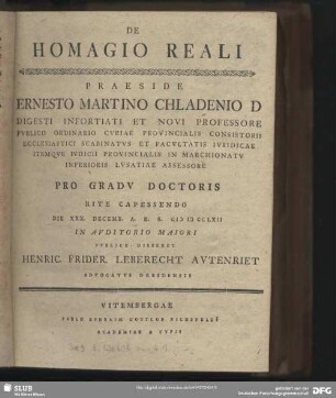 De Homagio Reali