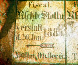 Verstufungstafel im Rothschönberger Stolln im Freiberger Revier