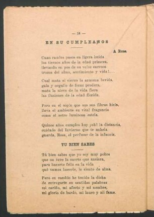 En su cumpleaños : A Rosa