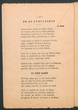 En su cumpleaños : A Rosa