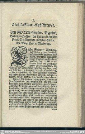 B. Tranck-Steuer-Ausschreiben