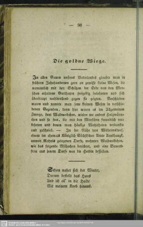 Die goldene Wiege
