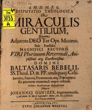 Disp. theol. de miraculis gentilium