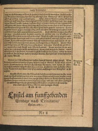 Epistel am funffzehenden Sontage nach Trinitatis/ Galat. am [6.]