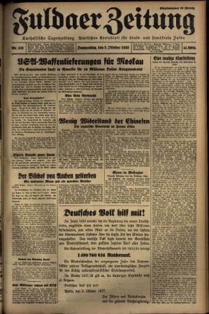 Ausgabe vom Donnerstag, den 07. Oktober 1937.