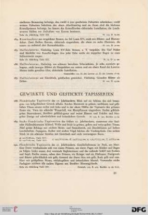 Gewirkte und gestickte Tapisserien (Nr. 188-193)