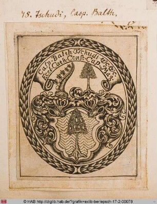 Wappen des Caspar Balthasar Tschudi