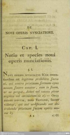 Cap. I. Notio et species noui operis nunciationis