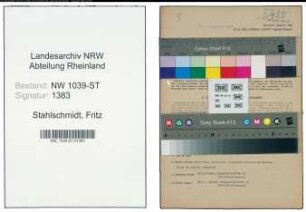 Entnazifizierung Fritz Stahlschmidt , geb. 11.02.1914 (Kaufmann)