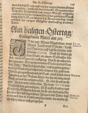Am heiligen Ostertag, Euangelium Marci am xvj.