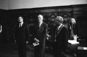 Freiburg: Rathaus, im Ratsaal, Minister, Carstens, Oberbürgermeister
