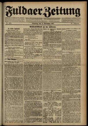Ausgabe vom Dienstag, den 04. Dezember 1917.