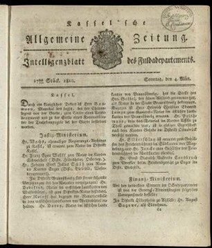 27tes Stueck, Sonntag, den 4. Maerz 1810