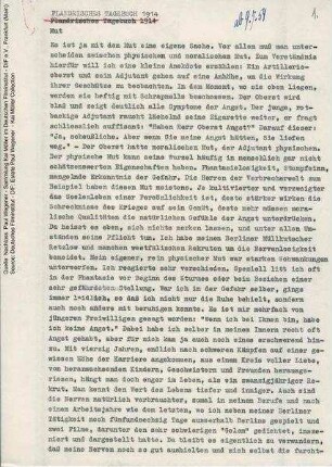 Flandrisches Tagebuch 02 (Auszug aus Typoskript)