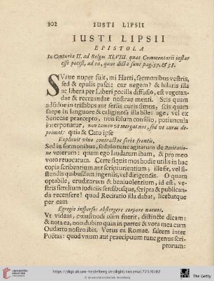 Iusti lipsii epistola