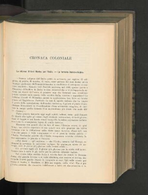 Cronaca Coloniale.