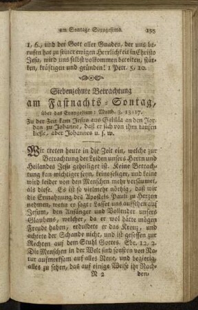Siebenzehnte Betrachtung am Fastnachts-Sontag, [...]