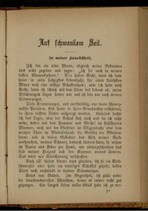 In meiner Häuslichkeit