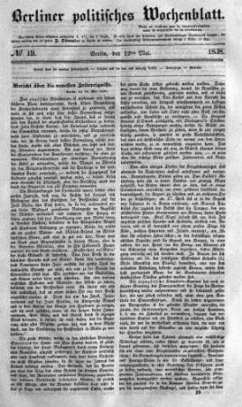 No 19, 12. Mai 1838