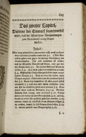 Das zweyte Capitel.