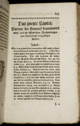 Das zweyte Capitel.