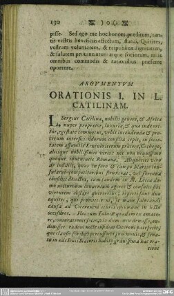[Oratio I. In L. Catilinam Habita In Senatu]