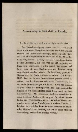 Anmerkungen zum dritten Bande.