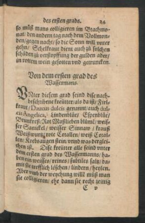 Von dem ersten grad des Wassermans.