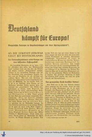 Deutschland kämpft für Europa!