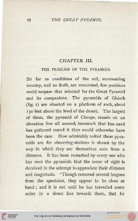 III: The Problem of the Pyramids