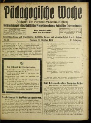 Kath. Lehrerverband des Deutschen Reiches : Kriegsverletzen- und Hinterbliebenen-Fürsorge