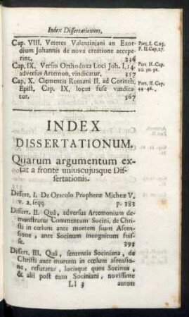 Index Dissertationum